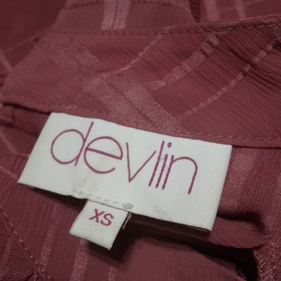 Devlin Eleanor Ruffle Trim Flutter Sleeve Keyhole Blouse Romantic Tank Top XS - Picture 7 of 8